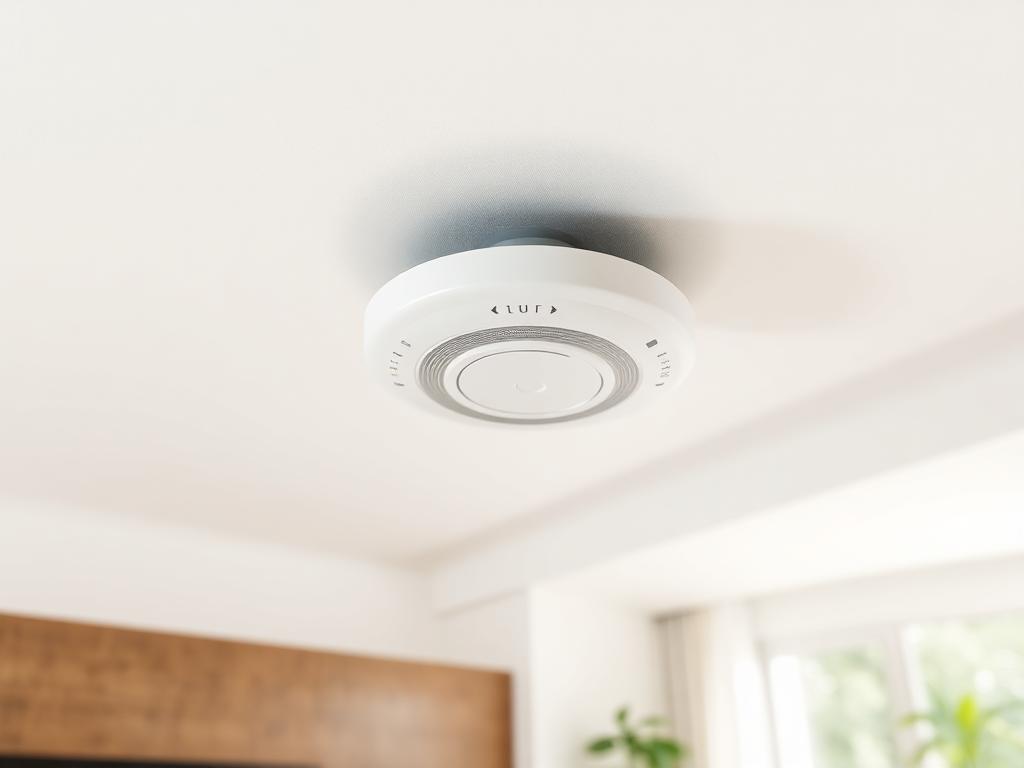 Ceiling-mounted Wi-Fi access point in a modern home